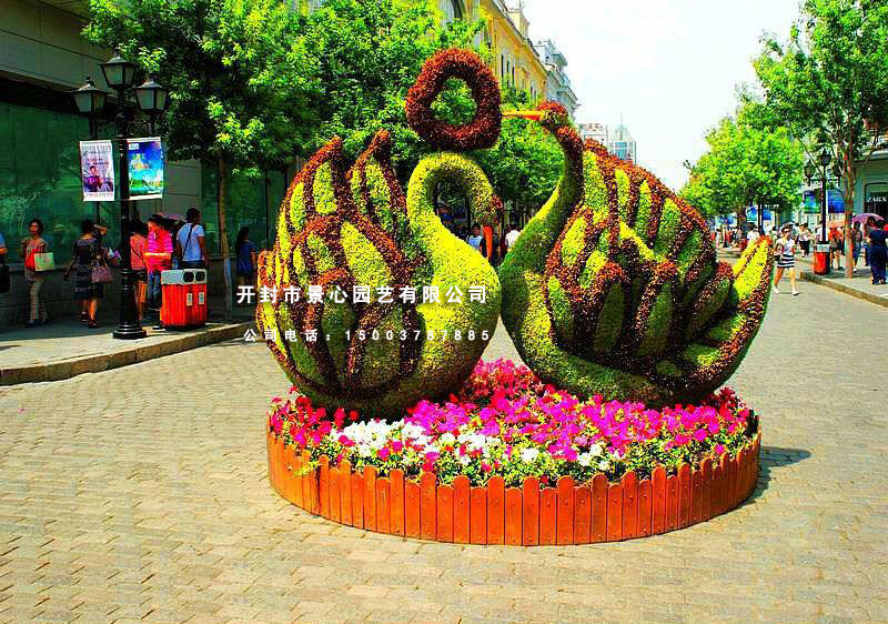 五色草立体立体花坛 植物造型 绿雕