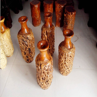 生产加工山东原生态枣木工艺品根雕枣木花架笔筒花瓶可定制加工